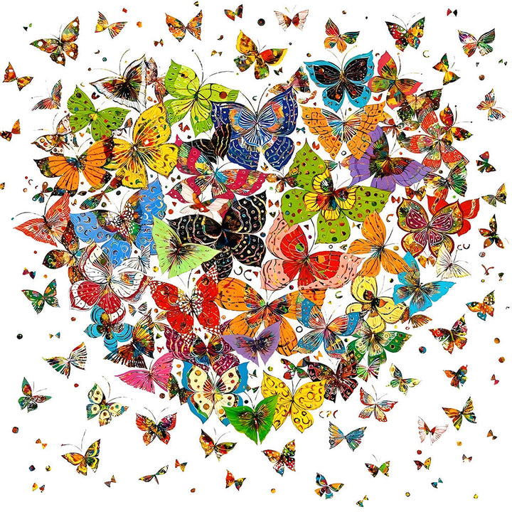 Overvloed aan Hartvormige Vlinders Diamond Painting