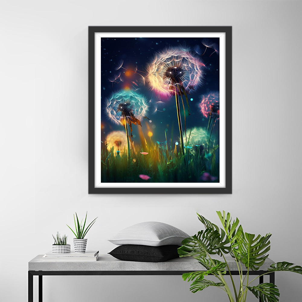 Paardenbloem in de Nacht Diamond Painting