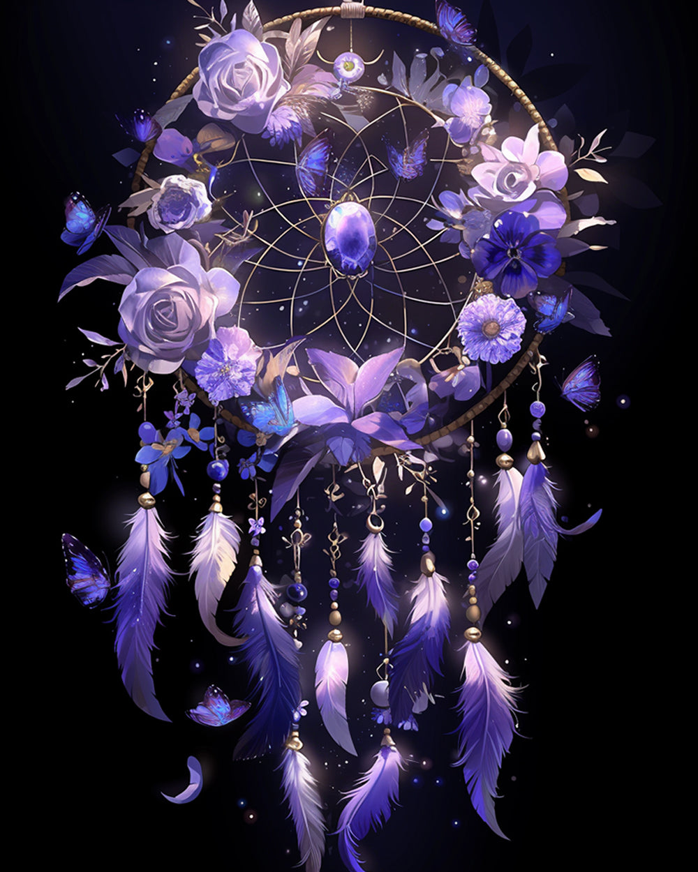 Paarse Dromenvanger Diamond Painting
