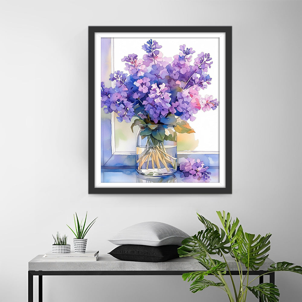 Paarse Seringen Diamond Painting