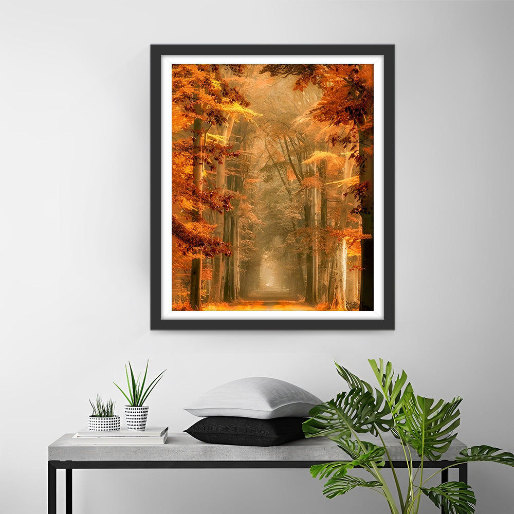 Pad in Het Herfstbos Diamond Painting