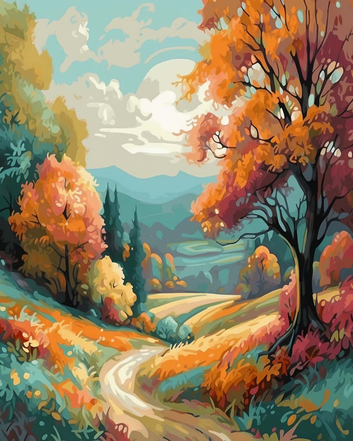 Pad in het Herfstbos Diamond Painting