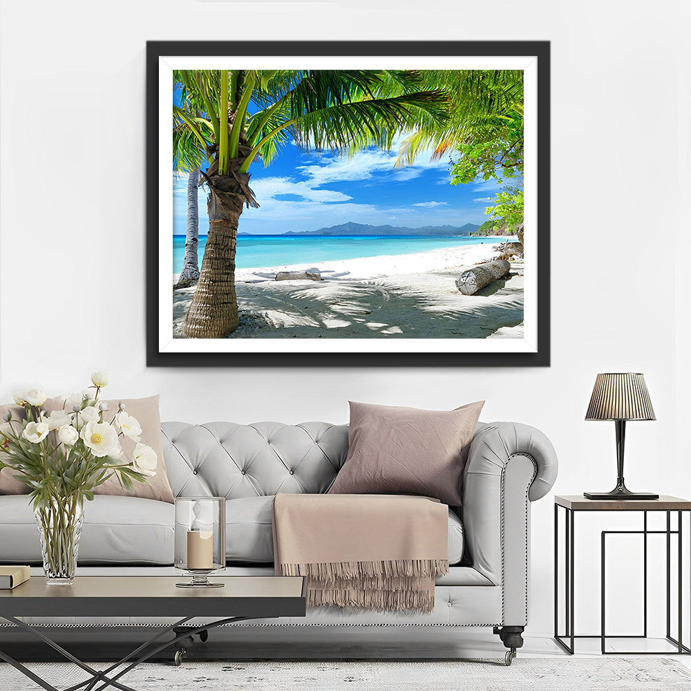 Palmbomen op het Strand Diamond Painting