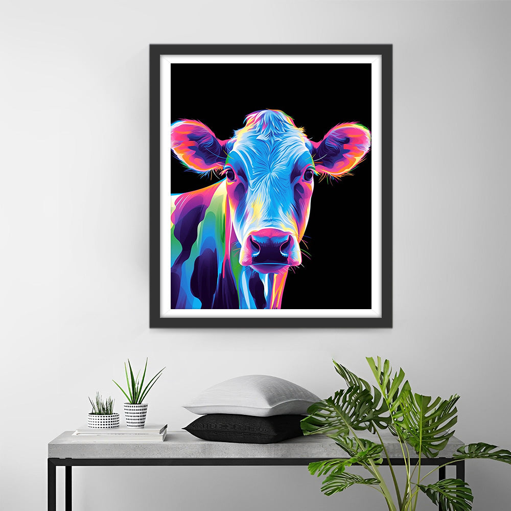 Pop Art Stijl Koe Diamond Painting