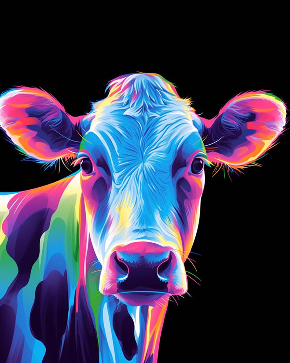 Pop Art Stijl Koe Diamond Painting