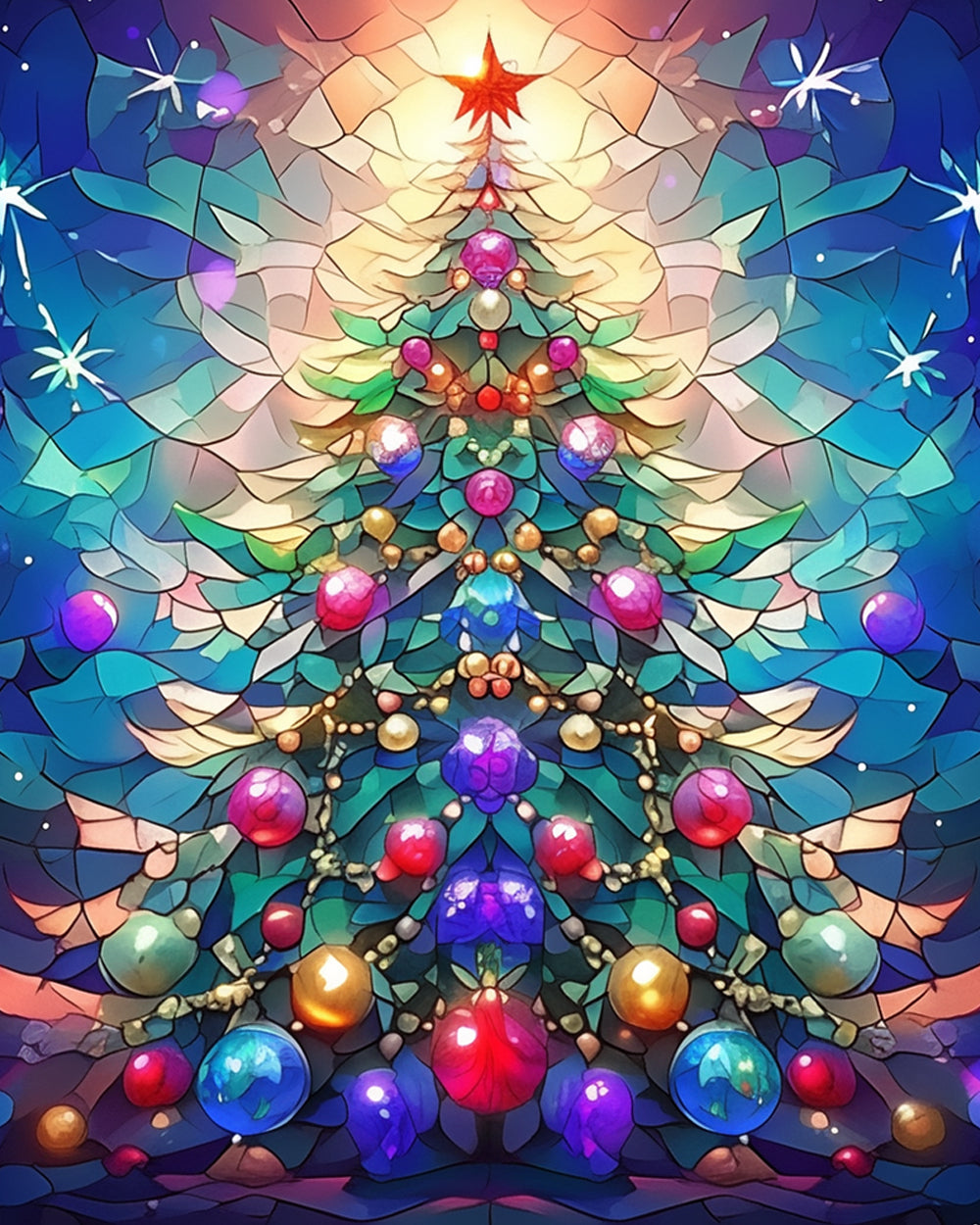 Prachtig Versierde Boom Diamond Painting