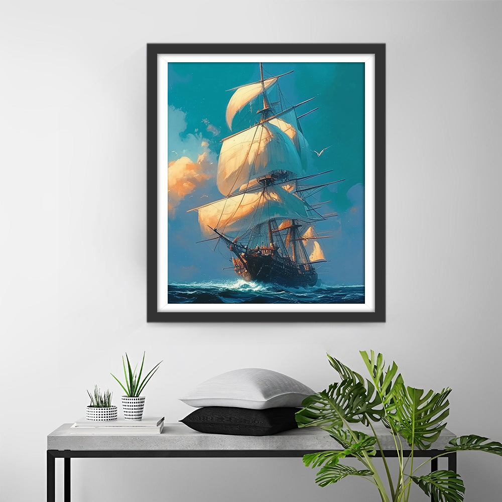 Reusachtig Zeilschip Diamond Painting