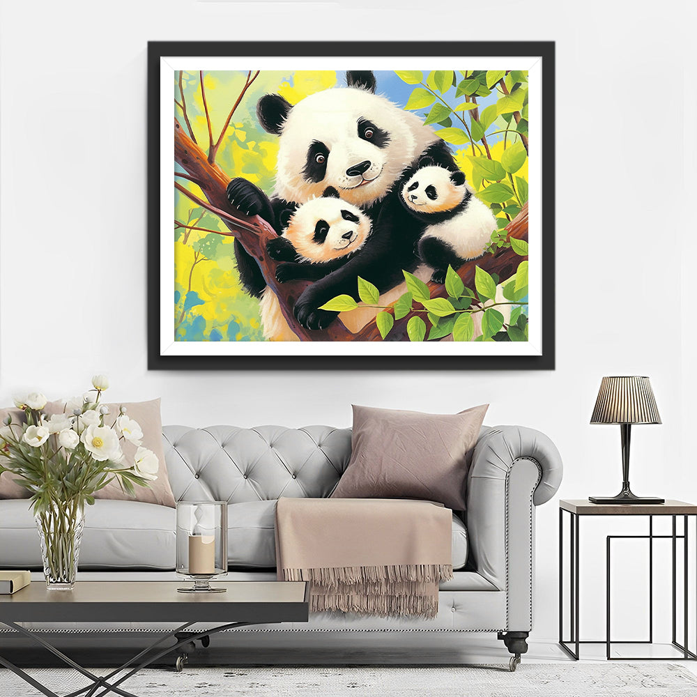 Reuzenpanda en Babypanda Diamond Painting