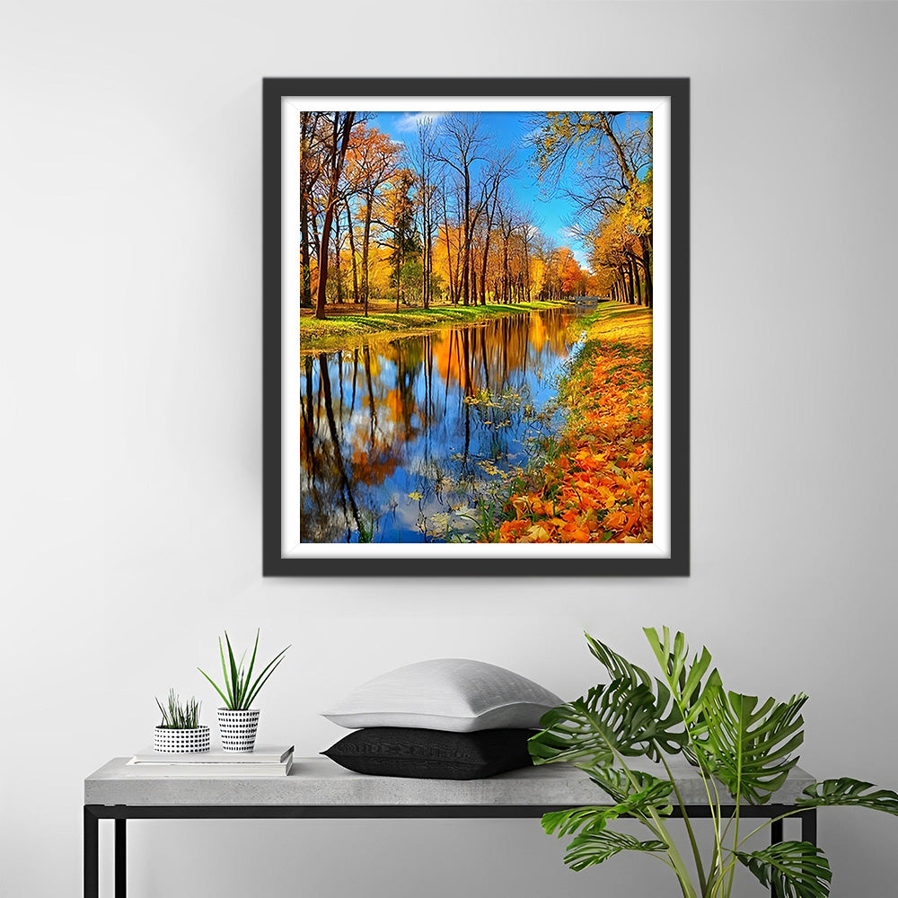 Rivier in Het Esdoornbos Diamond Painting