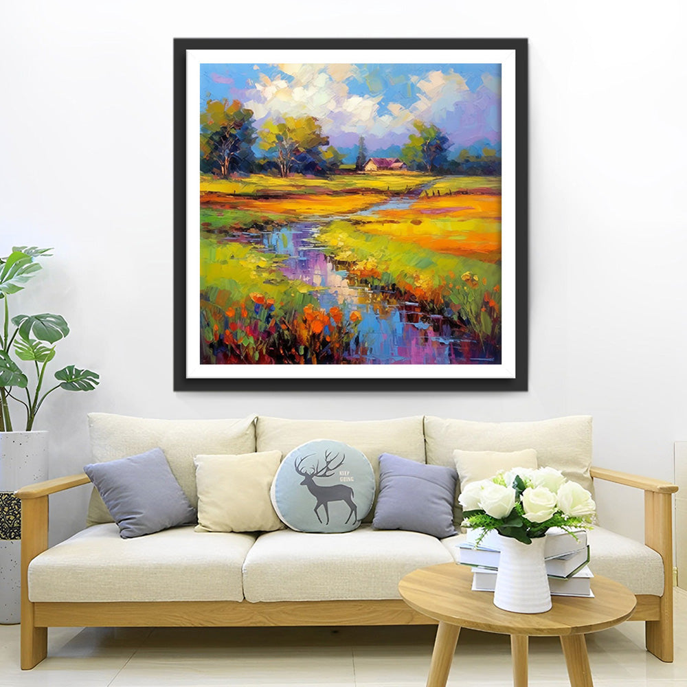 Rivier in het Veld Diamond Painting
