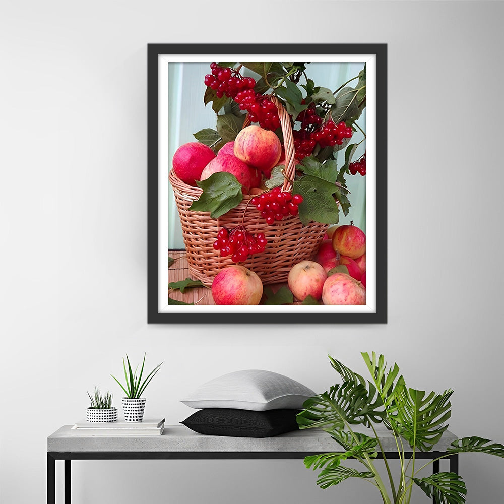 Rode Appels in de Mand Diamond Painting