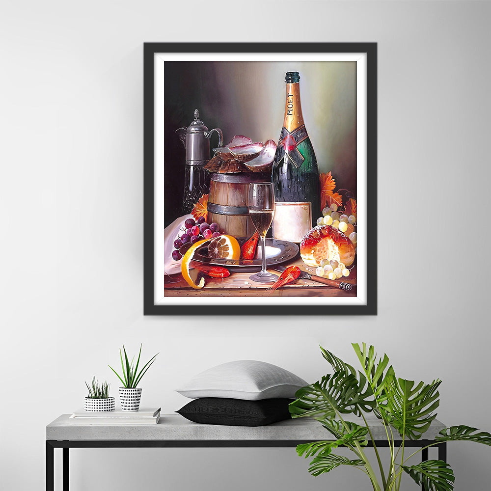 Rode Wijn en Fruit Diamond Painting