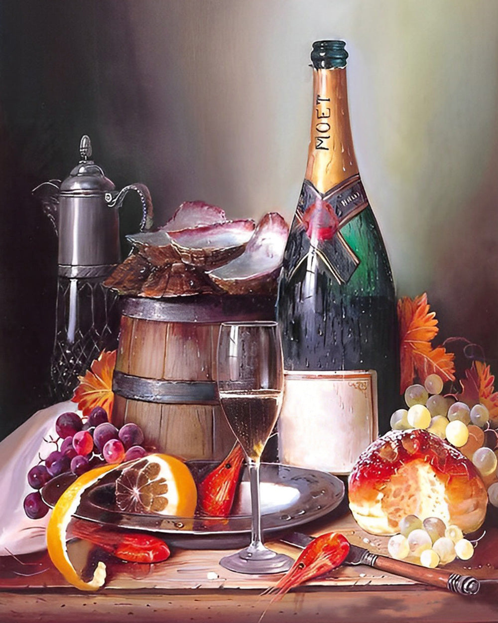 Rode Wijn en Fruit Diamond Painting