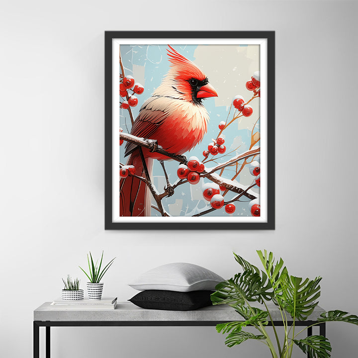 Rood Fruit en Rode Vogel Diamond Painting