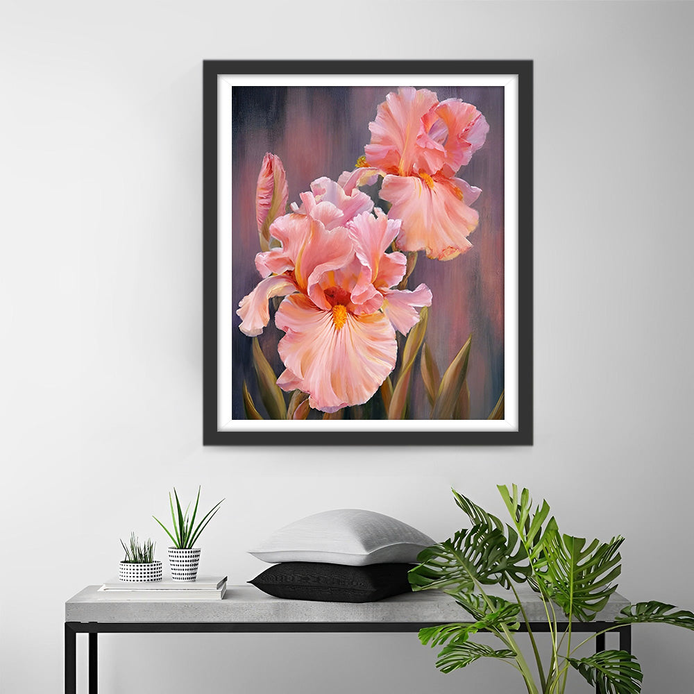 Roze Iris Diamond Painting