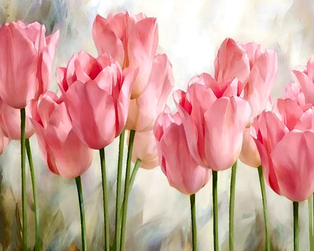 Roze Tulpen Diamond Painting
