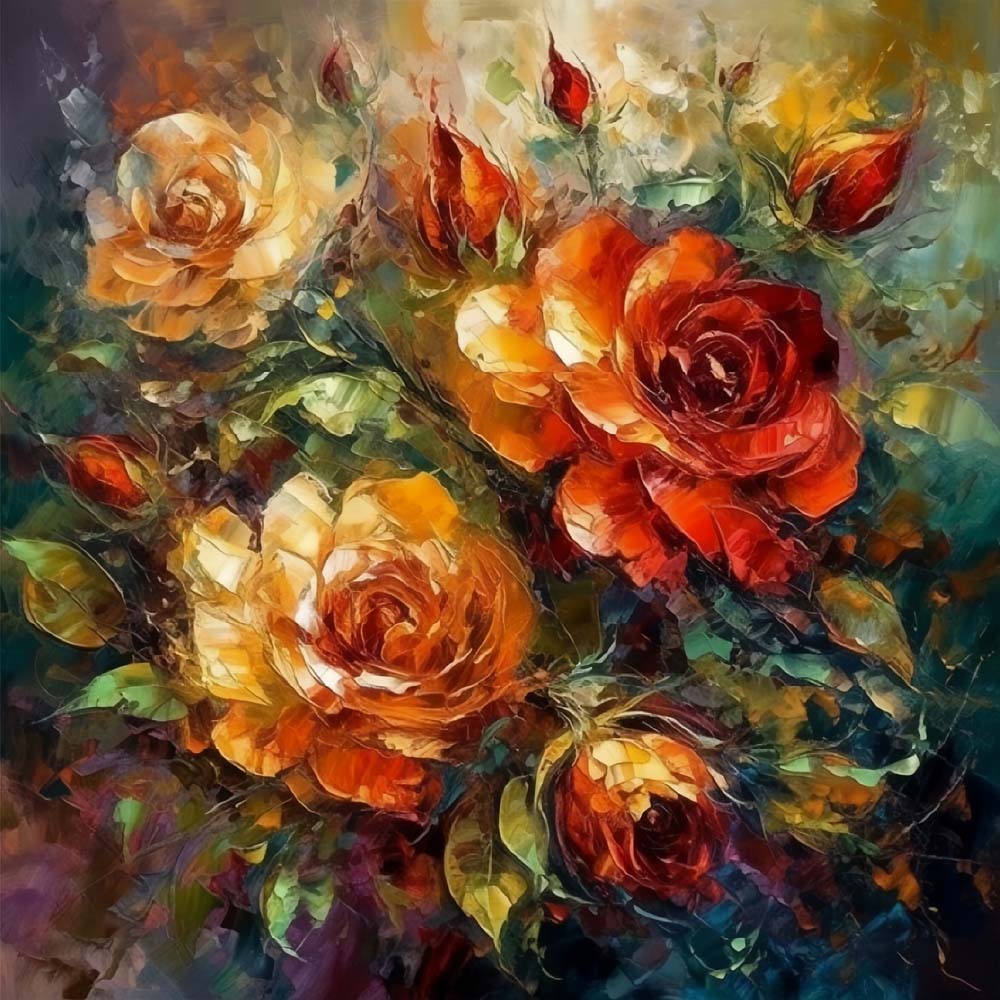 Rozen en Knoppen Diamond Painting