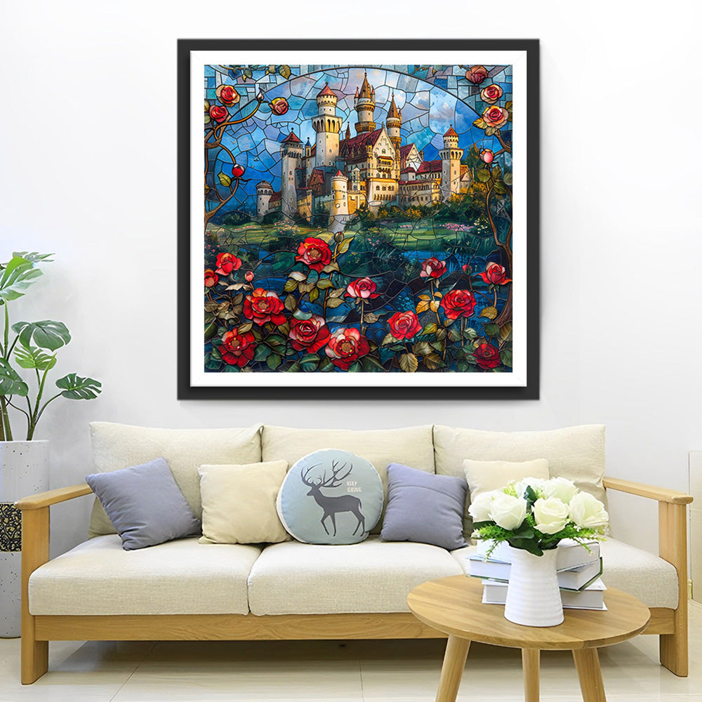 Rozen Tuinkasteel Diamond Painting