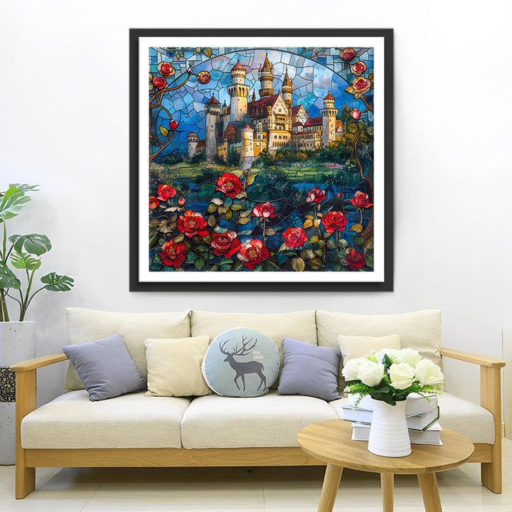 Rozen Tuinkasteel Diamond Painting
