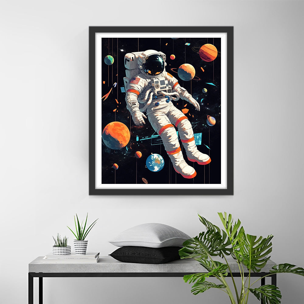 Ruimte-astronaut Diamond Painting