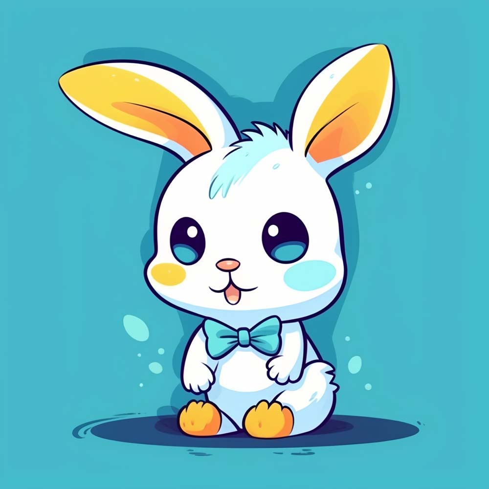 Schattig Cartoon Konijn Diamond Painting