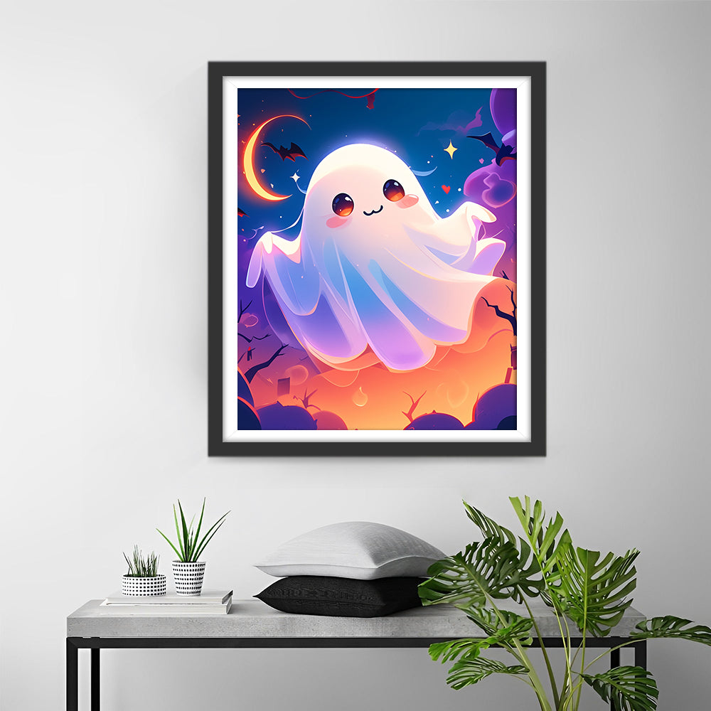 Schattig Spook in de Lucht Diamond Painting