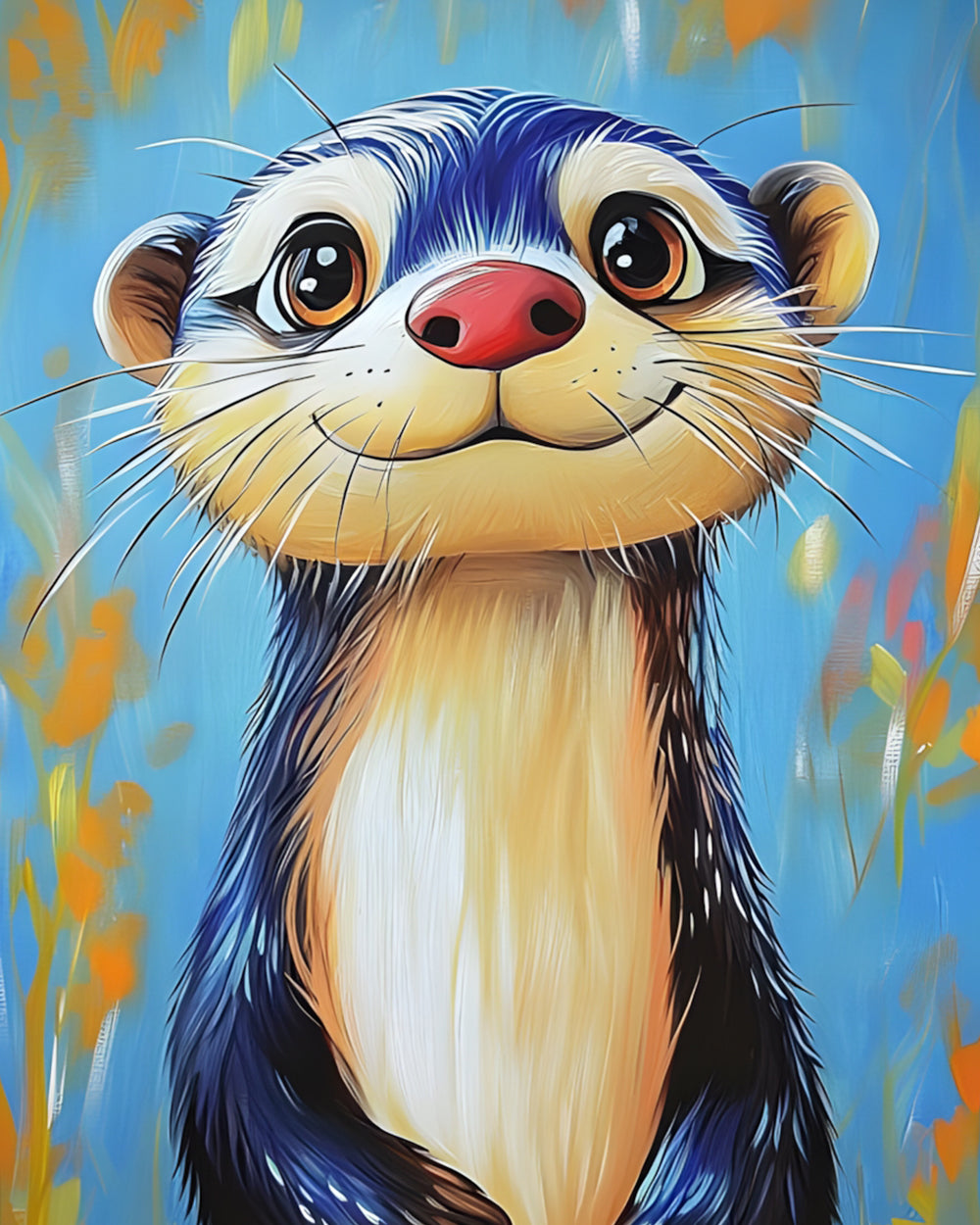Schattige Blauwe Bever Diamond Painting