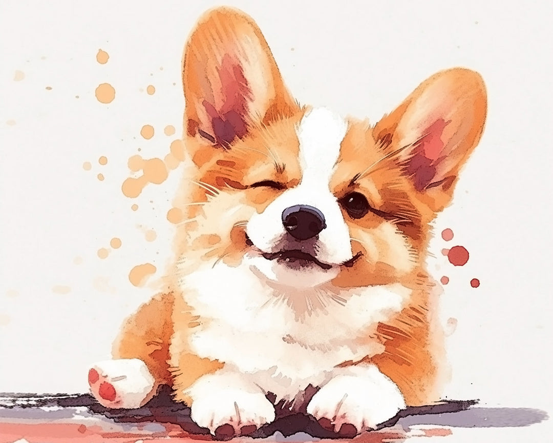 Schattige Corgi Diamond Painting