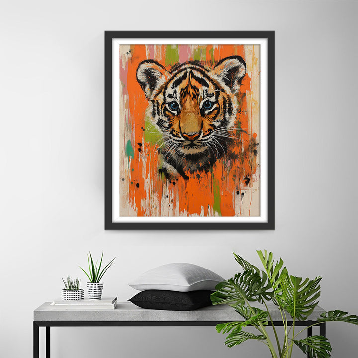 Schattige Tijgerbaby Diamond Painting