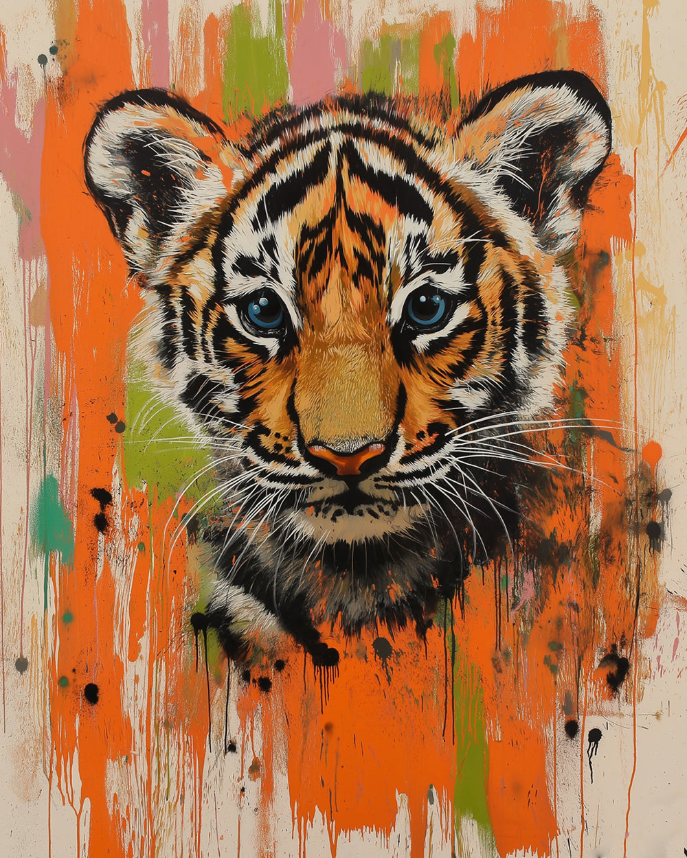 Schattige Tijgerbaby Diamond Painting