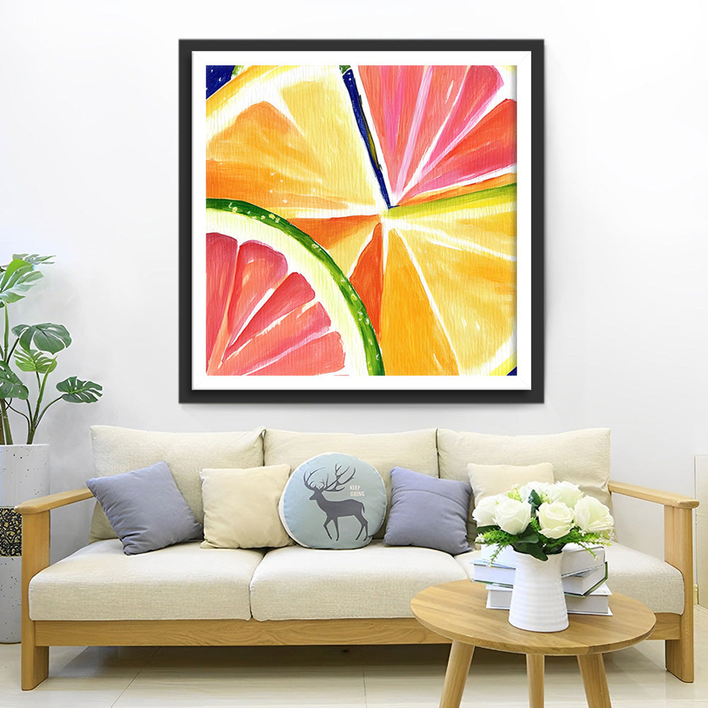 Schijfjes Citroen en Grapefruit Diamond Painting