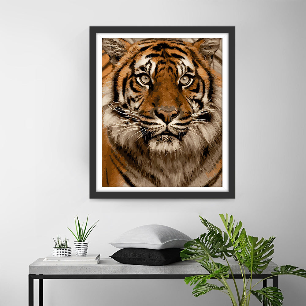 Schokkende Tijger Diamond Painting