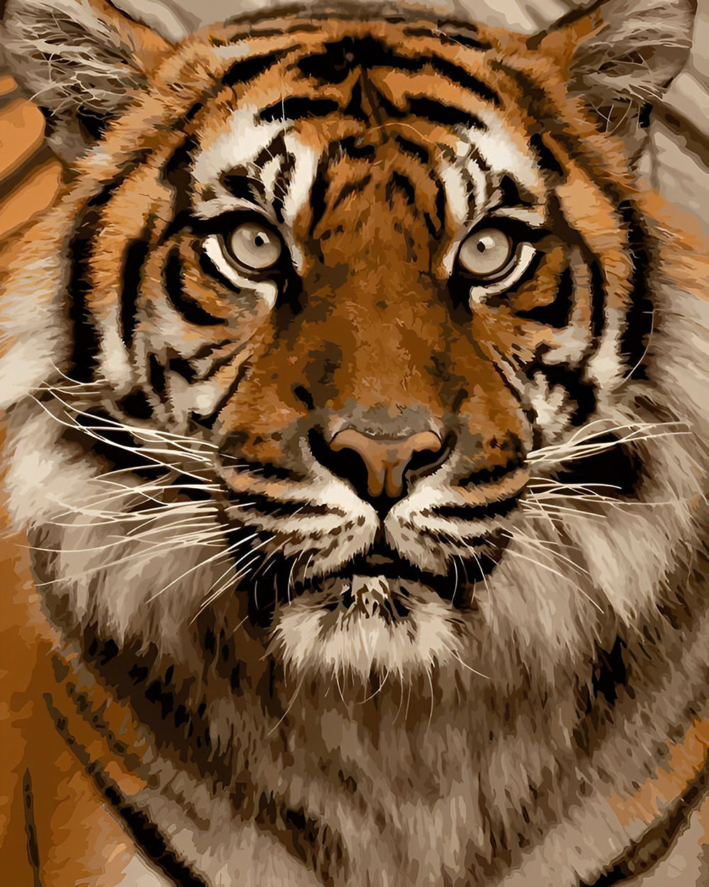 Schokkende Tijger Diamond Painting