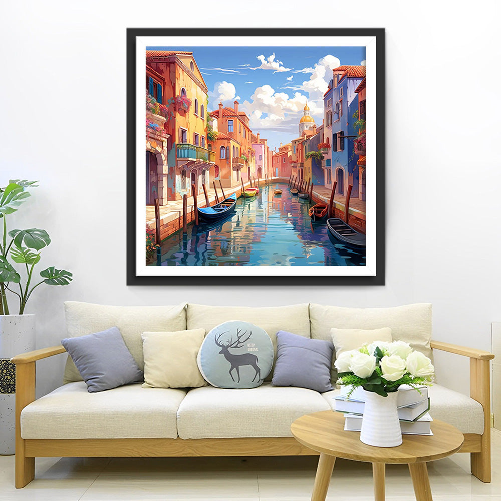 Schone en Heldere Stad Venetië Diamond Painting