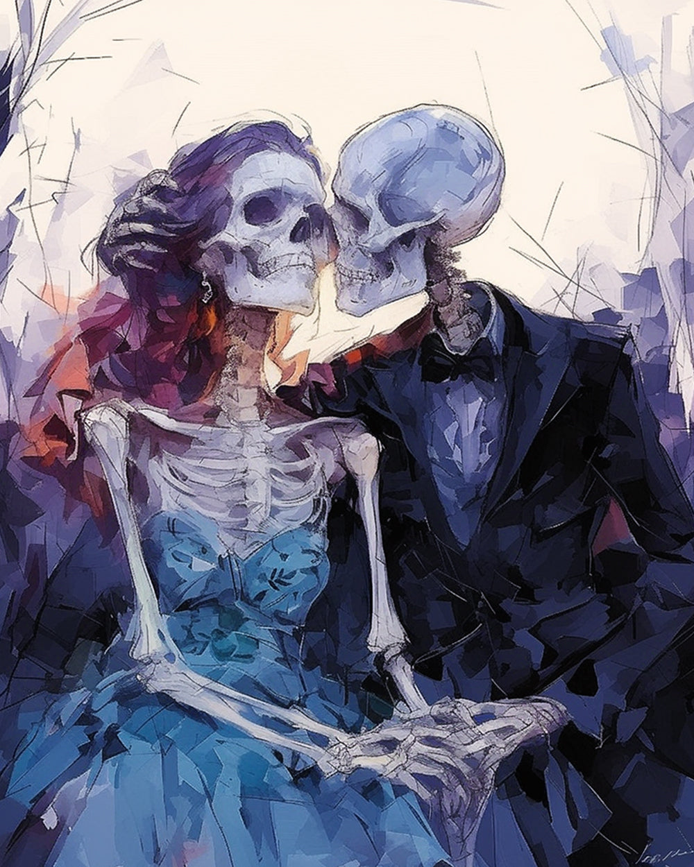 Skeletkoppel Diamond Painting