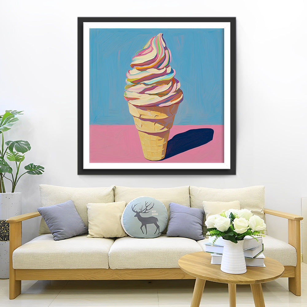 Slagroomhoorn Diamond Painting