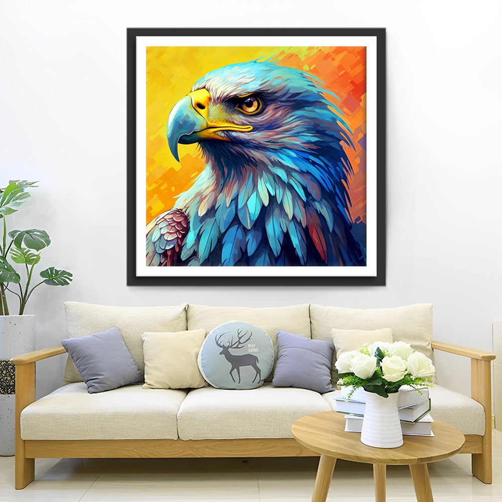 Slimme Blauwe Adelaar Diamond Painting