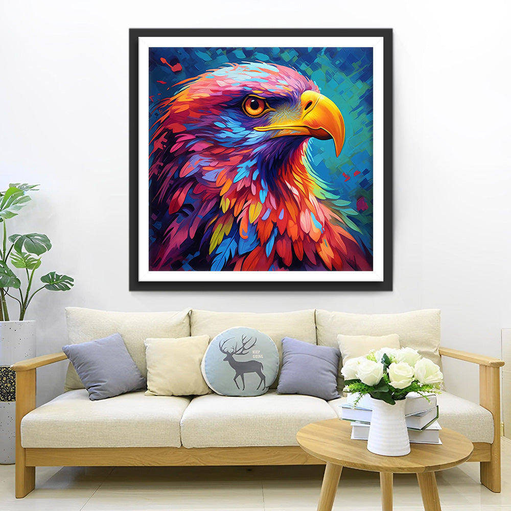 Slimme Rode Adelaar Diamond Painting