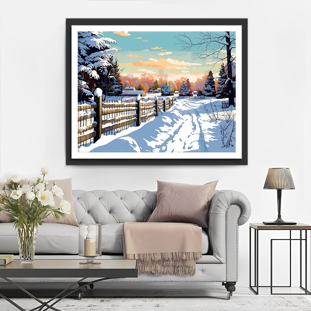Sneeuw en Zonneschijn Diamond Painting