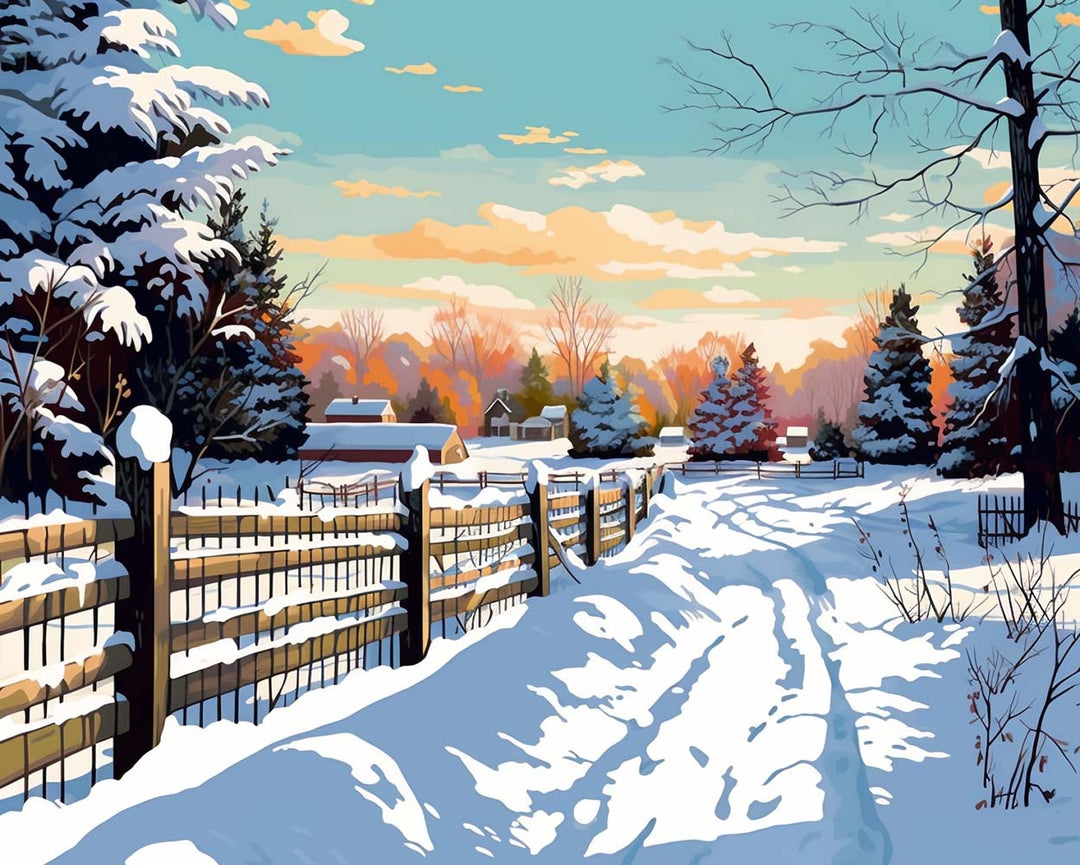 Sneeuw en Zonneschijn Diamond Painting