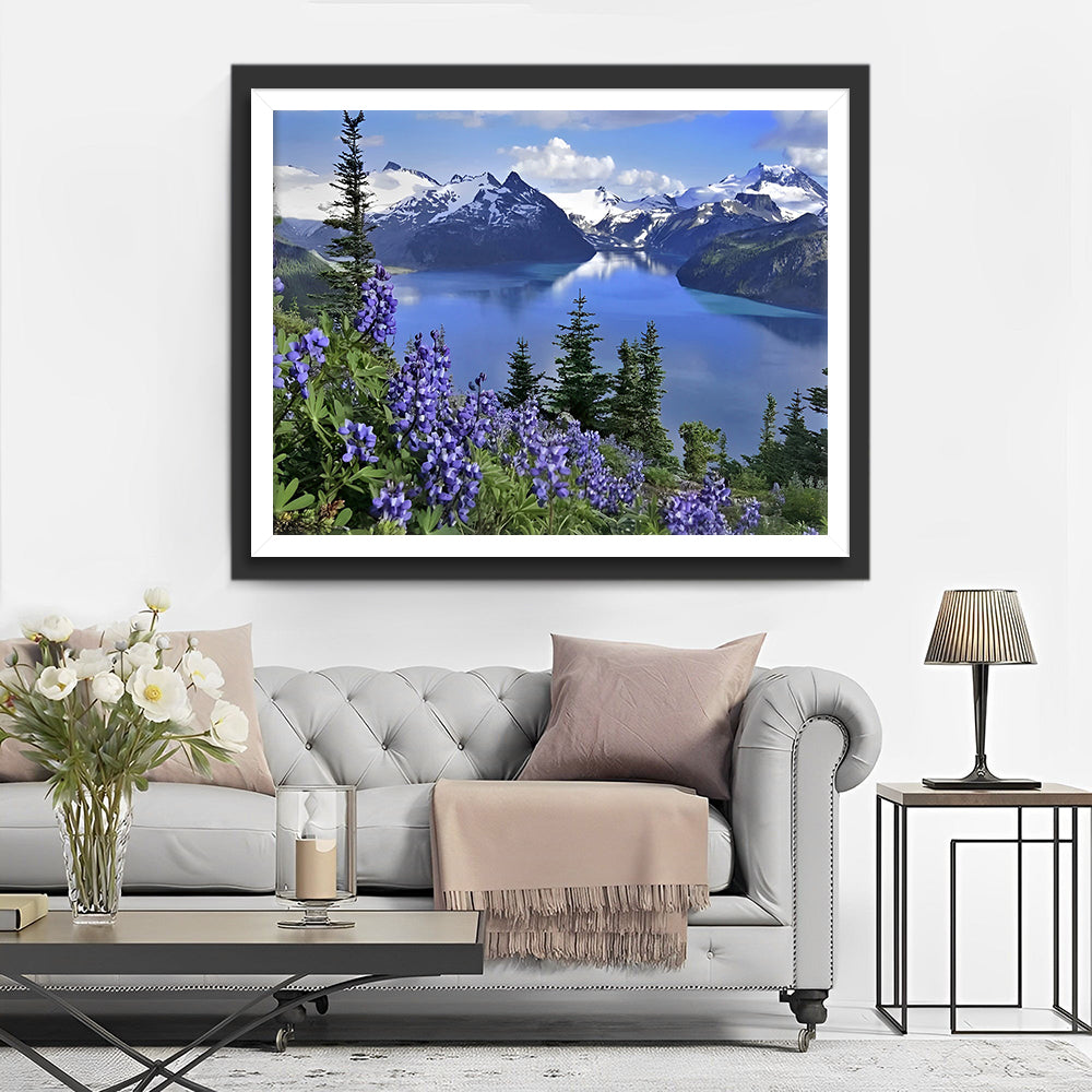 Sneeuwberg en Meer Diamond Painting