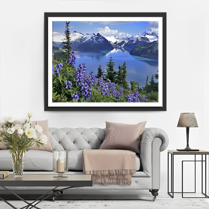 Sneeuwberg en Meer Diamond Painting