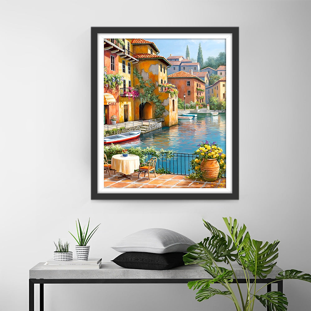 Stad aan het Water Diamond Painting