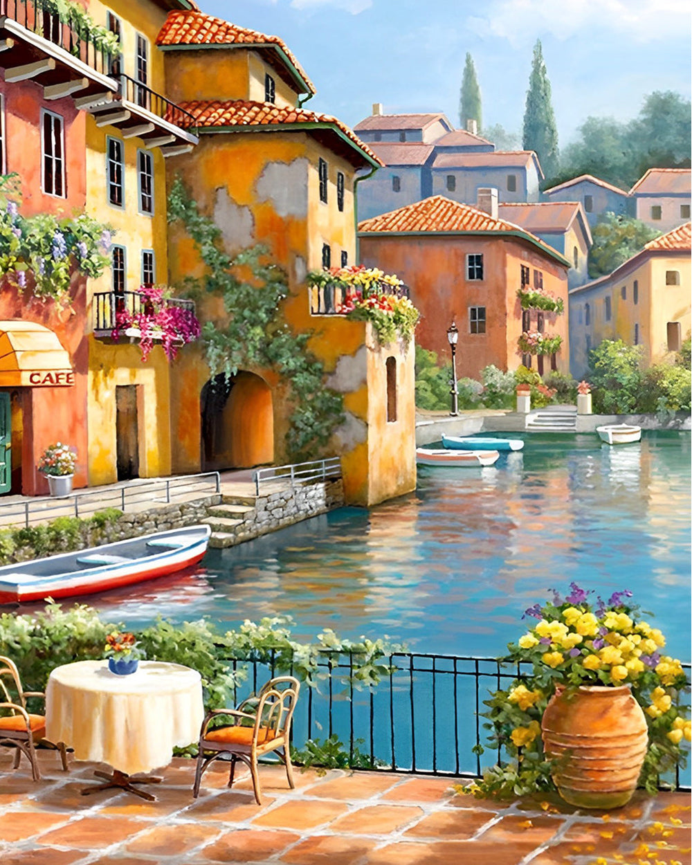 Stad aan het Water Diamond Painting