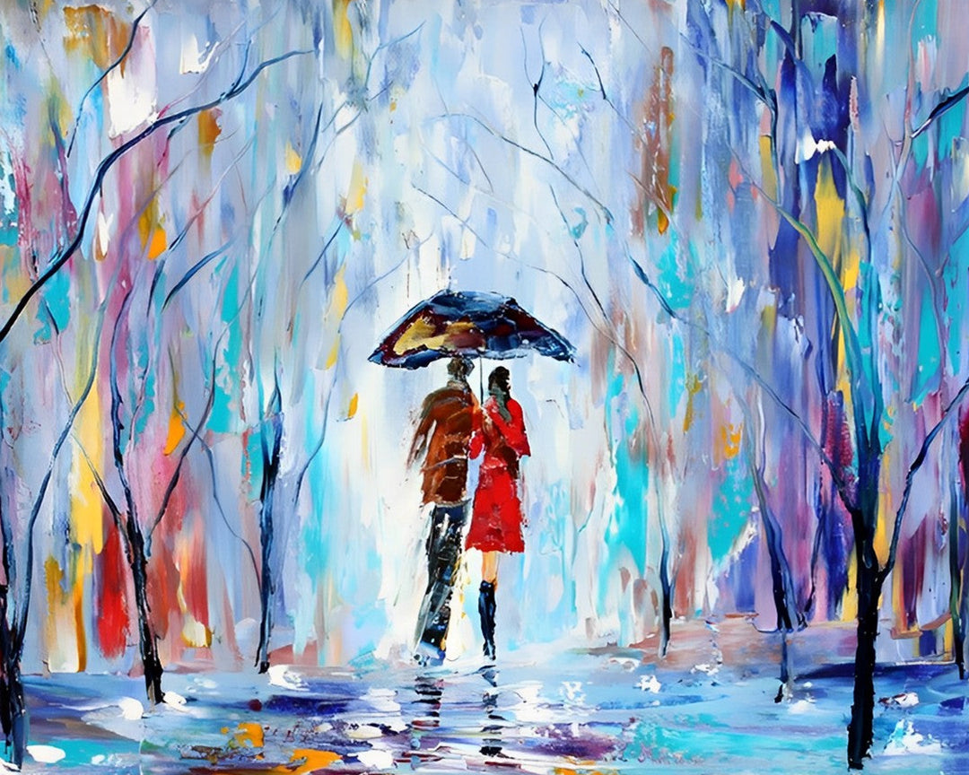 Stellen Wandelen in het Bos Diamond Painting