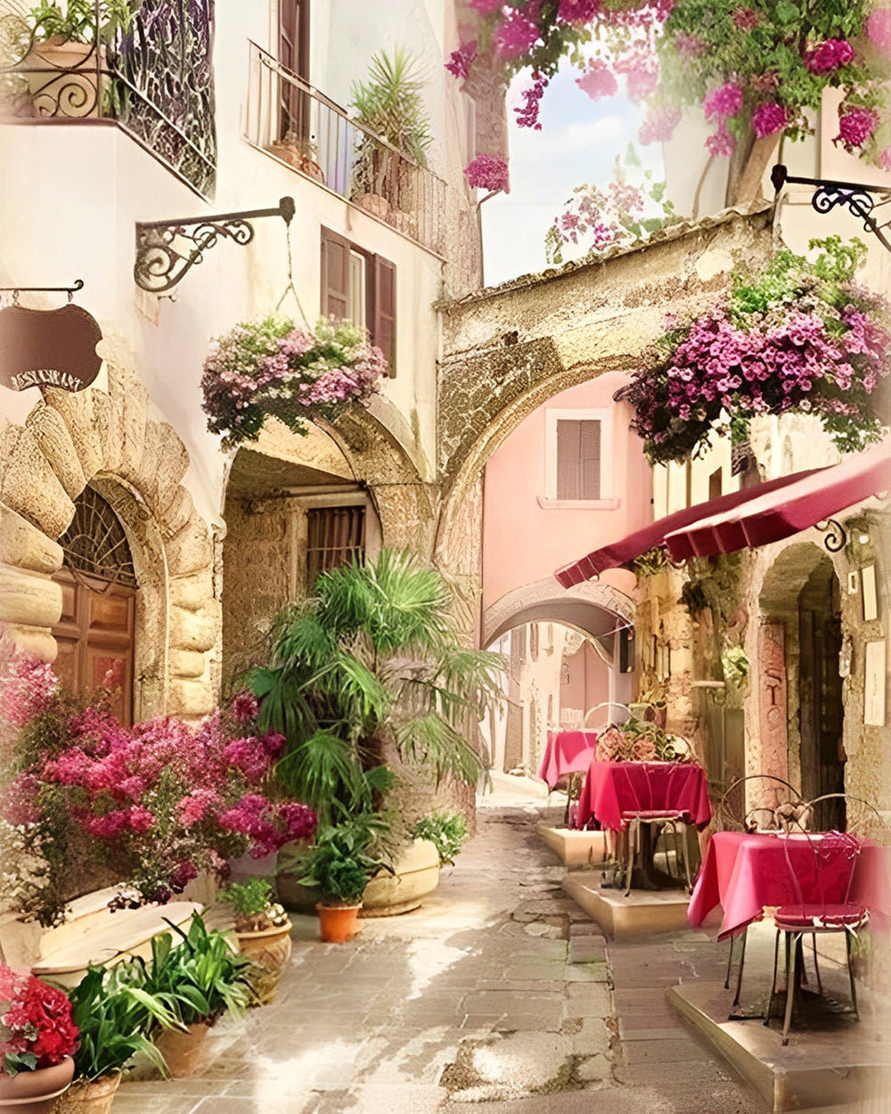 Straatcafé Diamond Painting