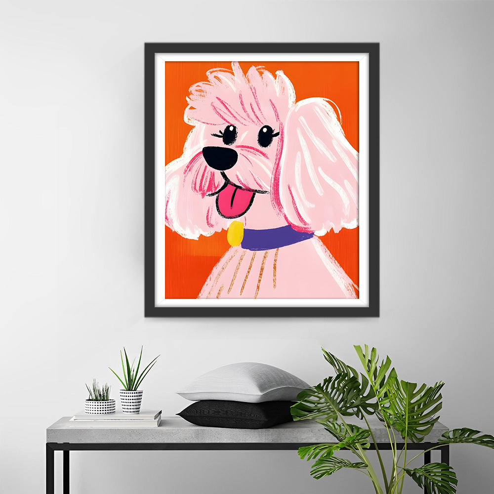 Super Schattige Witte Poedel Diamond Painting
