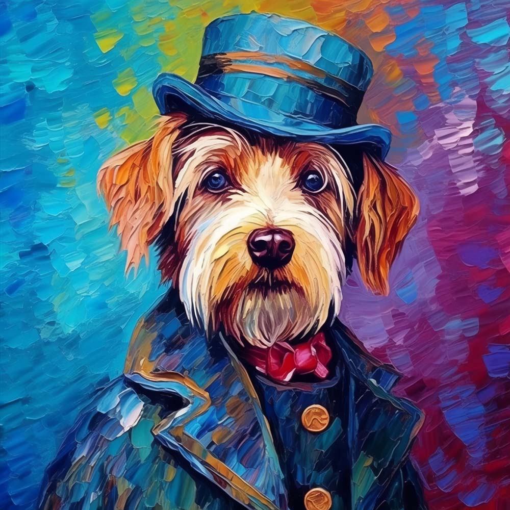 Terriër in een Smoking Diamond Painting