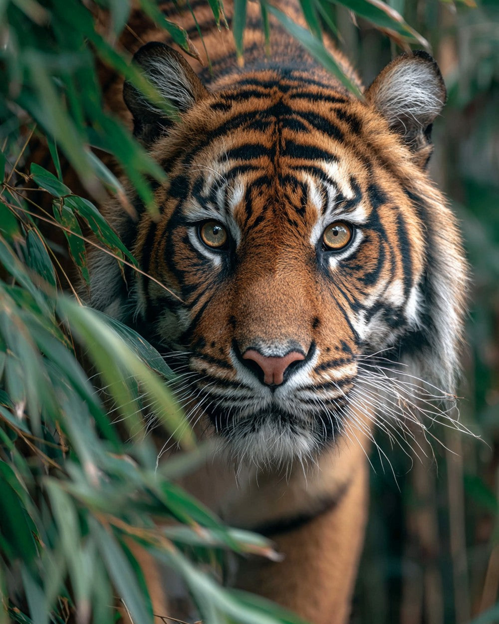 Tijger in het Bamboebos Diamond Painting