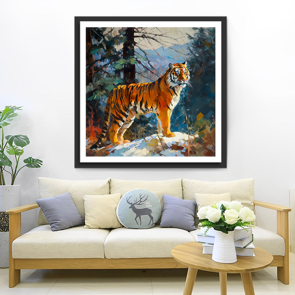 Tijger in het Bos Diamond Painting